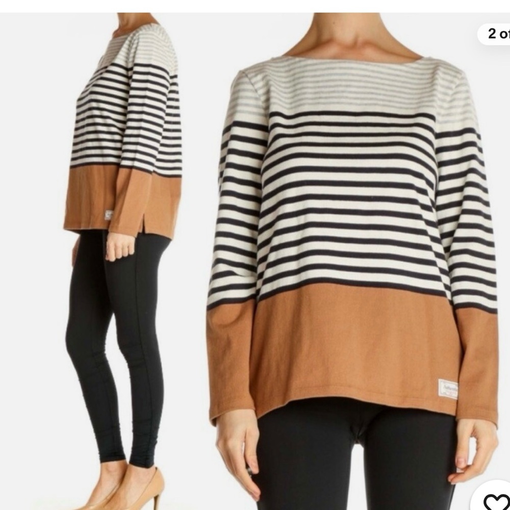 Talbots Striped Long Sleeve Tee